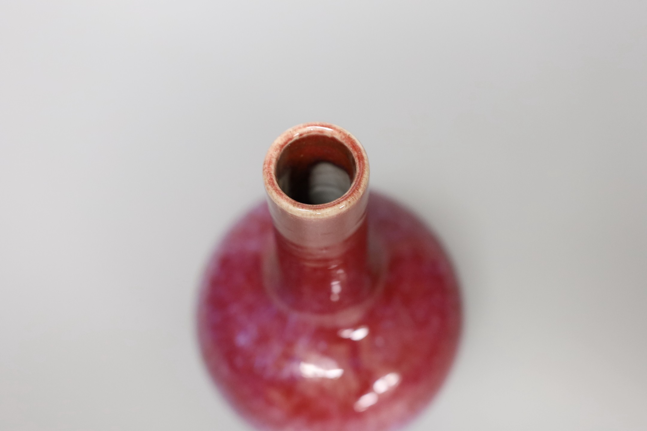 A Chinese sang de boeuf glazed vase, 17cm